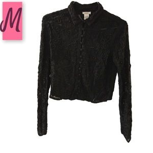 Caché Vintage beaded embroidered Jacket/shirt